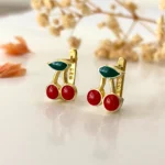 children's earring, kiraz küpe, çocuk küpesi