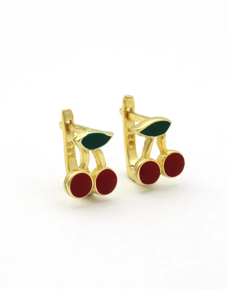 children's earring, kiraz küpe, çocuk küpesi