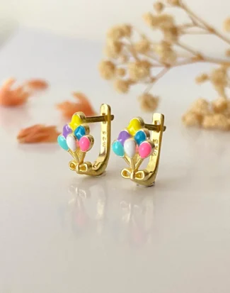 children's earring, balon küpe, çocuk küpesi