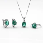silver jewelry set, gümüş takı seti, damla taşlı set