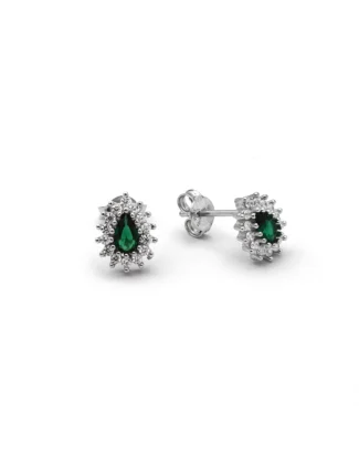 silver earring, gümüş küpe, damla taşlı küpe