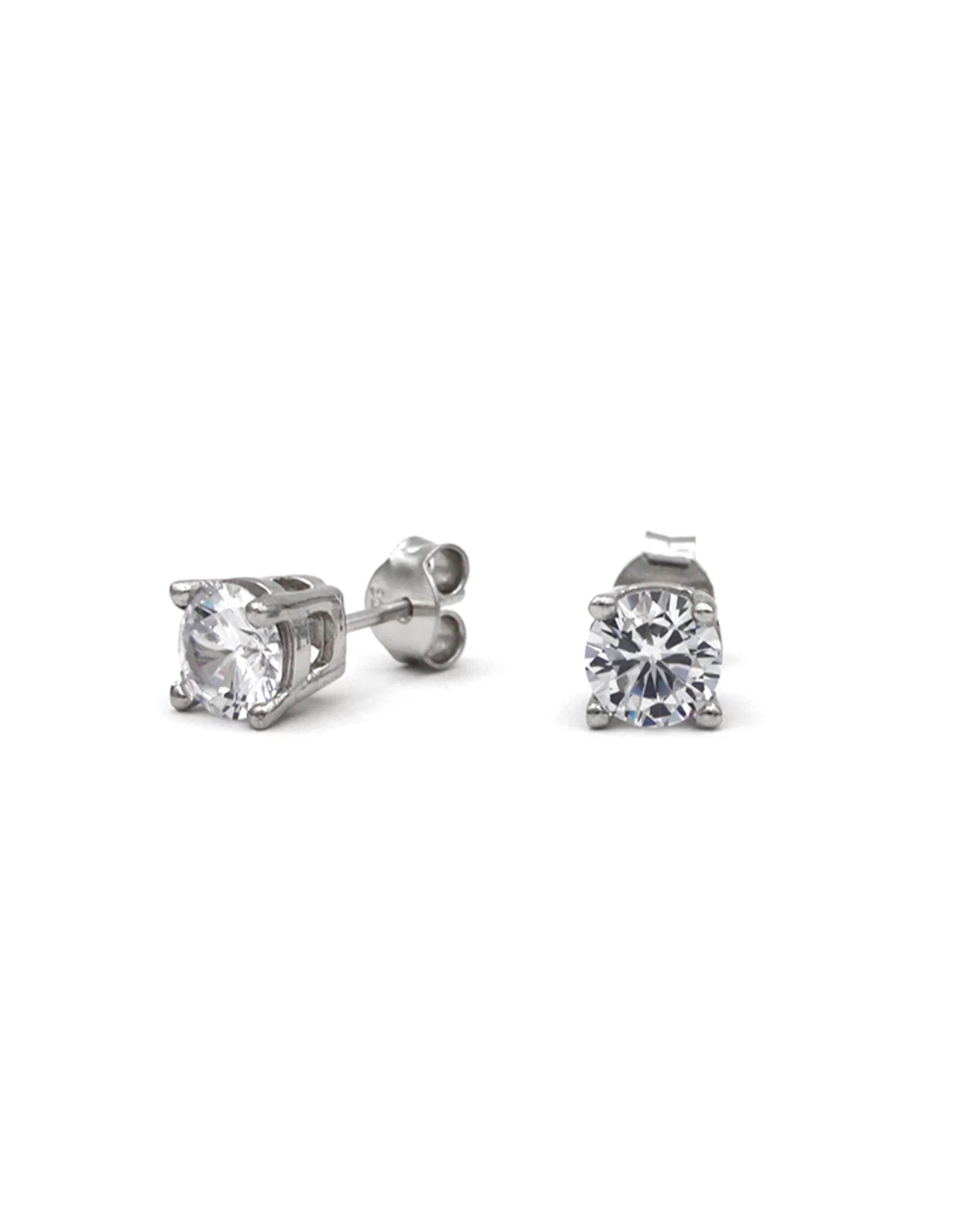 Brsl0060-kp silver earring, gümüş küpe, tek taş küpe