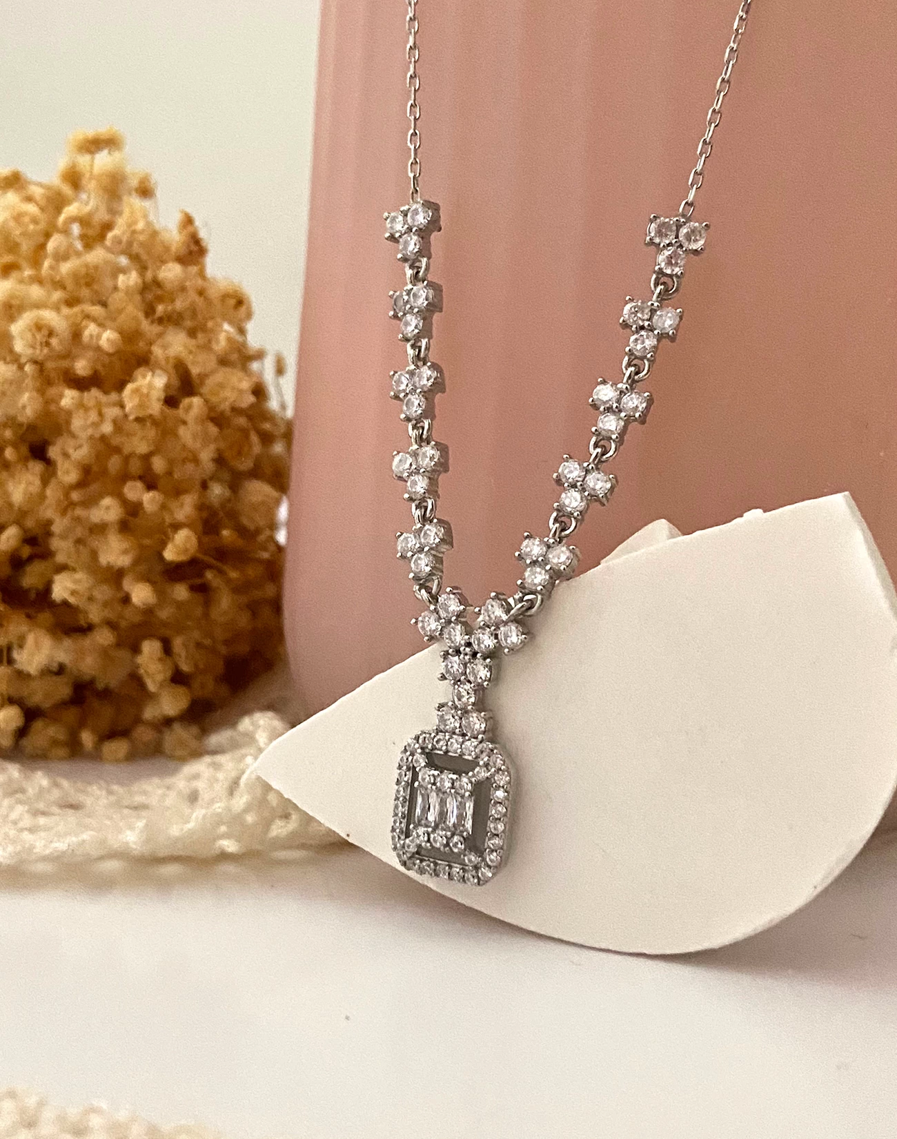 Brsl0077-4 Silver Necklaces, Gümüş Kolye, baget kolye