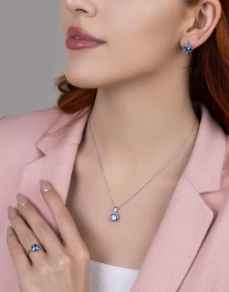 silver jewelry set, gümüş takı seti, tek taş set