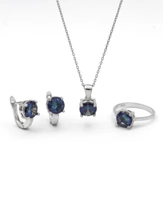 silver jewelry set, gümüş takı seti, tek taş set