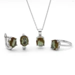 silver jewelry set, gümüş takı seti, tek taş set