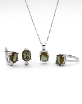 silver jewelry set, gümüş takı seti, tek taş set