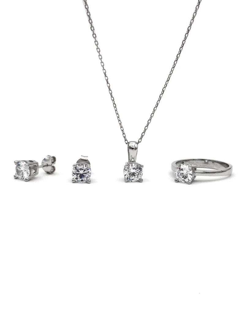 silver jewelry set, gümüş takı seti, tek taş set