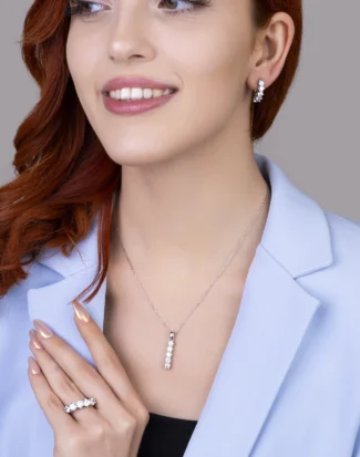 silver jewelry set, gümüş takı seti, beş taş set