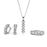 silver jewelry set, gümüş takı seti, beş taş set