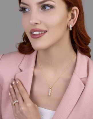 silver jewelry set, gümüş takı seti, beş taş set