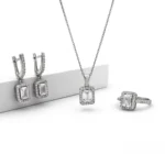 silver jewelry set, gümüş takı seti, baget taşlı set