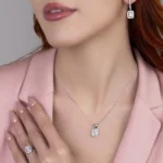 silver jewelry set, gümüş takı seti, baget taşlı set