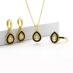 silver jewelry set, gümüş takı seti, baget taşlı set