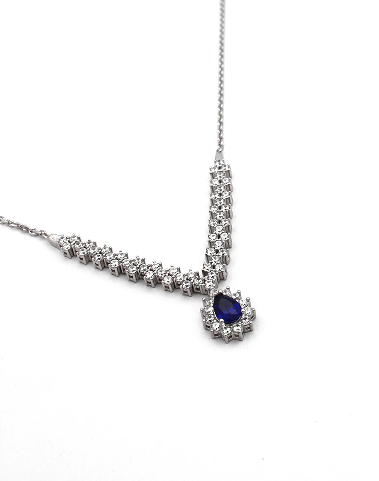 Brsl0204-2 silver jewelry set, gümüş takı seti, damla safir set