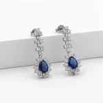 silver jewelry set, gümüş takı seti, damla safir set