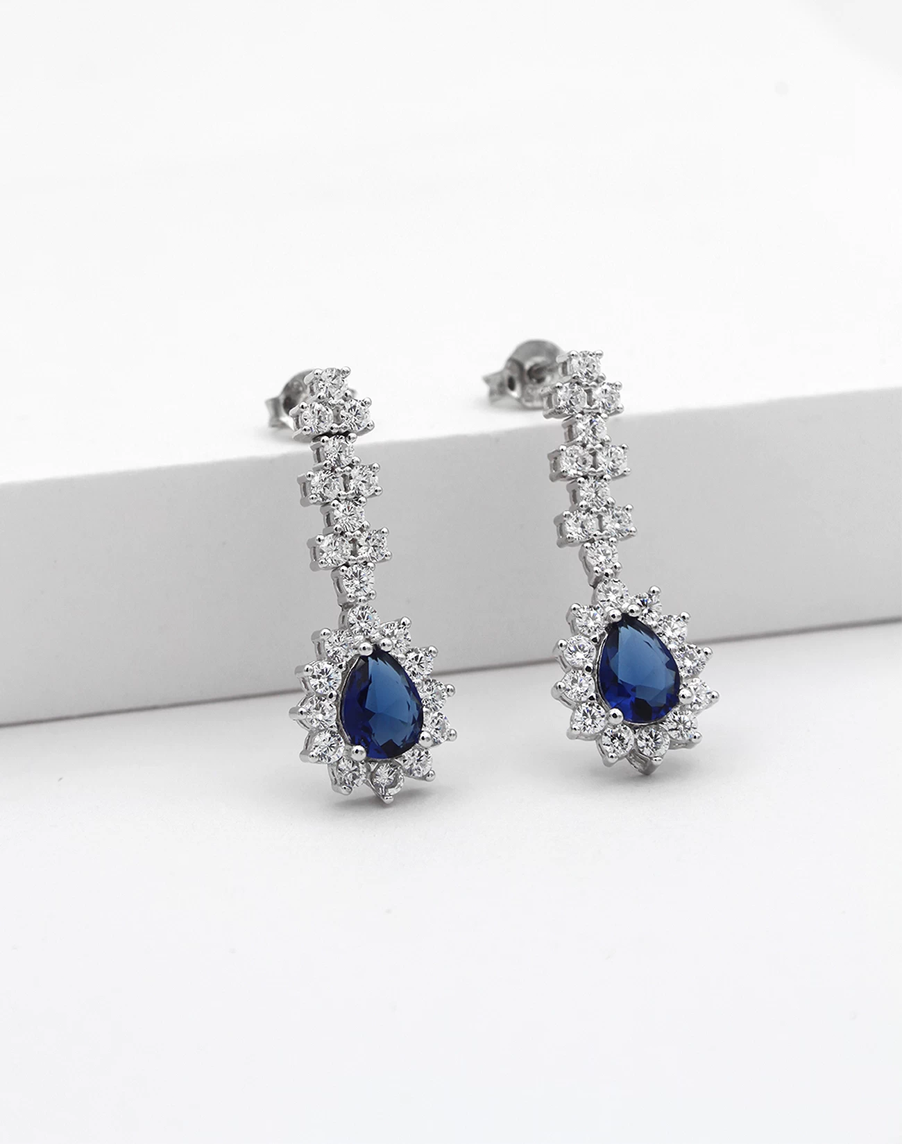 Brsl0204-5 silver jewelry set, gümüş takı seti, damla safir set