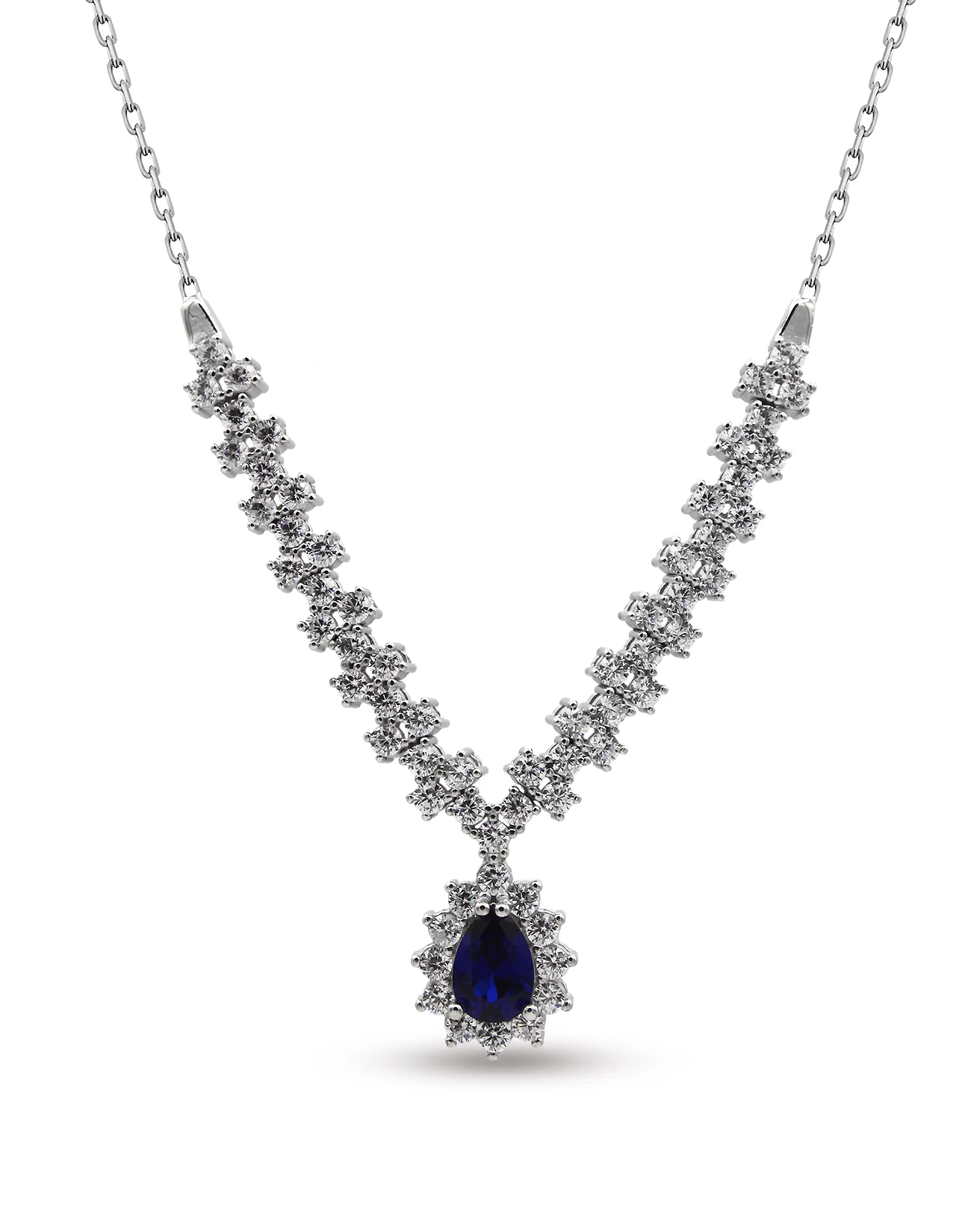 Brsl0204-6 silver jewelry set, gümüş takı seti, damla safir set