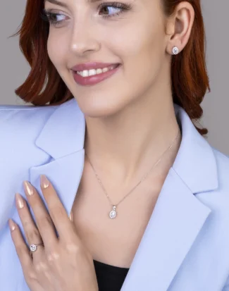 silver jewelry set, gümüş takı seti, anturaj oval taş set