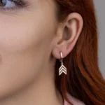 Spear Design Sallantılı Gümüş Küpe