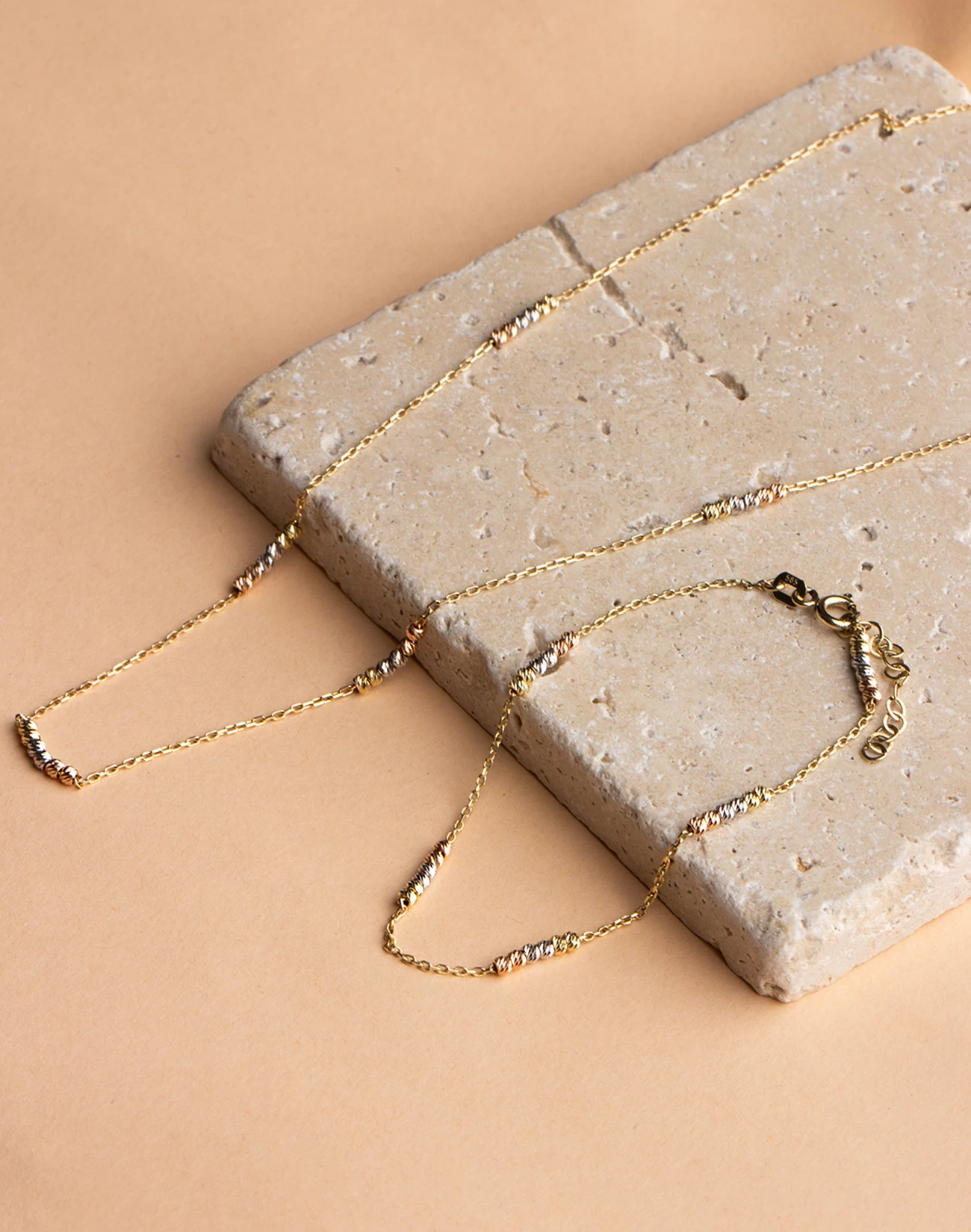 Altın Kolye ve Bileklik - Brgl0329-1 Altın Kolye ve Bileklik