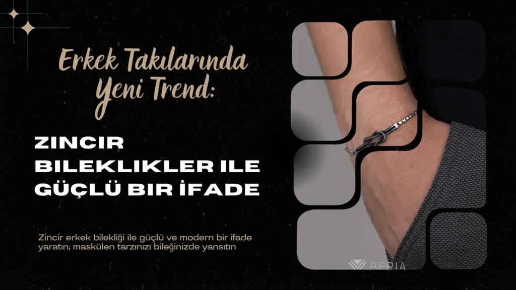 Gümüş erkek bilekliği